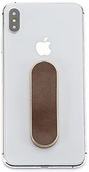 MOMOSTICK - Het origineel! Mobiele telefoon houder en handvat voor smartphones en tablets– Mobiele telefoon Ring voor iPhone Samsung Huawei (PU lederen serie - bruin)