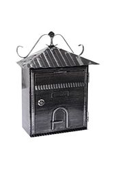 ARREGUI Rustica D-2204 Caixa de correio exterior vintage metálico tamanho S (correio DIN A5), caixa de correio pequena, caixa de correio de estilo rústico, decorativa, fácil de instalar, preto
