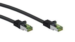 goobay 61099 – CAT 8.1 råkabel – nätverkskabel/LANkabel – höghastighet 40 Gbits patchkabel med S/FTP PiMF skärning/svart/15 m