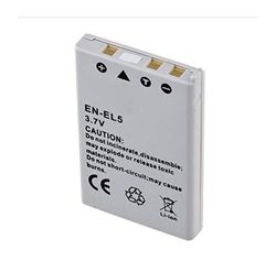 amsahr Grade A Celle della batteria (1200 mAh, 7.4 V) per Nikon EN-EL5 Grigio
