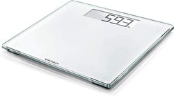 Soehnle Style Sense Comfort 100, Bathroom Scales, White Weighing Scales, Safety Glass Digital Scales for Body Weight, Body Scale Weighing in kg, lb and st with Large 3.5 cm Display