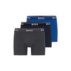 Hugo Boss Boxershorts för män (förpackning med 3), True Blue/Sky Captain/Smidesjärn, XXL