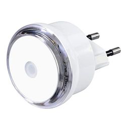 Hama Veilleuse LED Basic (Lampe de nuit LED pour prise de courant, Veilleuse Enfant Prise Electrique, Capteur Crépusculaire, Idéal Chambre Bébé Cuisine Couloir Escalier Salon) Blanc