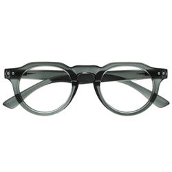 OPULIZE RIO Occhiali Anti Luce Blu - Montatura con Bordo Superiore Piatto - Verde - Uomo e Donna - Cerniere a Molla - B53-6