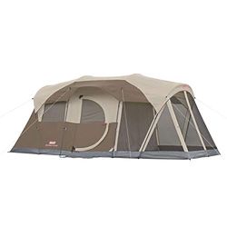 Coleman 2000027945 Tenda de campismo de 17 x 9 polegadas com ecrã C001, unissexo, castanho, 6 pessoas