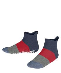 FALKE Uniseks - dzieci Kapcie Colour Block K Hp Bawełna z wypustkami na podeszwie 1 Para, Niebieski Dark Blue Melange 6688, 35/38 EU