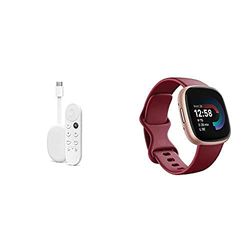 Google Chromecast + Fitbit Versa 4 Smartwatch