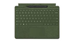 Microsoft Surface Keyboard Signature Keyboard Verde Foresta + Pennino Surface Slim Pen 2, compatibile con Surface Pro 8, Pro 9 e Pro X (Clavier AZERTY)