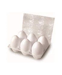 Huevos blancos de plástico para decorar – Paquete de 6 unidades.