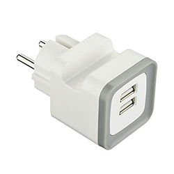 Electraline 570071 Adaptador Cargador, Gris