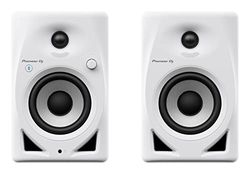 Pioneer DJ DM-40D-BT-W Sistema Monitor da Tavolo con Funzionalità Bluetooth, Altoparlante da 4 pollici, Bianco