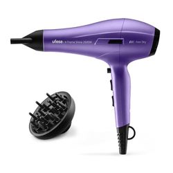 Ufesa Sèche-cheveux Professionnel X-Treme Shine 2600W, Moteur AC, Technologie Ionique, Sans Frisottis, Revêtement à l’Huile d’Argan, Inclus Diffuseur et Concentrateur, 2 Vitesses, 3 Températures