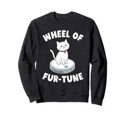 Wheel Of Fur-Tune Robot Vacuum Cleaner Funny Cat Sweatshirt