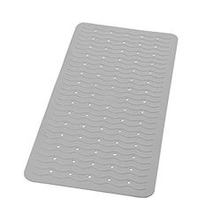 RIDDER Badmat, badmat ca. 38 x 80 cm, Playa, grijs | allergievriendelijk | Made in Germany | duurzaam | recyclebaar | wasbaar | PVC-vrij