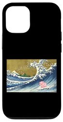 Retro Vintage Surfing A Great Wave Cute Show Pig Lover Coque pour iPhone 12/12 Pro