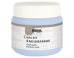 KREUL 75316 - Tinta de giz azul vintage em lata de plástico de 150 ml, cor suave-mate, opaco cremoso, secagem rápida, para efeitos de aparência usada, azul, 150