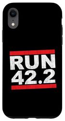 Custodia per iPhone XR RUN 42.2 KILOMETERS Metric Marathon Runner Running Inspired