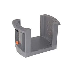 Emuca - Porta-platos regulable/extensible para platos de diámetro 187mm a 308mm, gris antracita