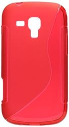 MDA TPUSGS7560ROU skyddsskål av silikongel för Samsung Galaxy Trend S7560, röd