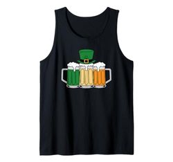 Divertente tazza da birra con trifoglio con bandiera irlandese per il giorno di San Patrizio Canotta