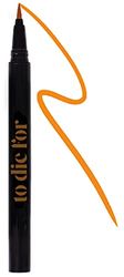 KRASH KOSMETICS Eyeliner Líquido Naranja To Die For ORGULLOSX - Formula Waterproof 24h Larga Duración - Delineador Ojos Colores Pigmentados - Aplicador de Fieltro Punta Fina - Vegano y Cruelty Free