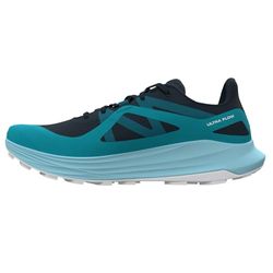 Salomon Ultra Flow, Zapatillas de Trail Running Mujer, Carbon/Peacock Blue/White, 42 2/3 EU