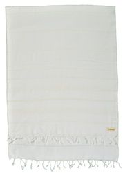 Bersuse 100% Coton - Anatolia XXL Couverture, Jeté de Lit ou de Canapé - Fouta Peshtemal Serviette de Plage - Serviette Turque - Oeko-TEX - 155x210 cm, Blanc