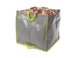Perel Sac de jardinage, pliable, 400 l, poignées, gris, ultrarésistant