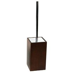 Gedy Papiro carré Blanc Brosse WC Holder-pgedy Pa33, Marron, 3.4" x 3.4" x 14.6"