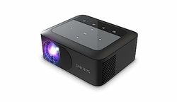 Philips NeoPix 110, Mini Videoproiettore, True HD 720p, Display 65", Duplicazione dello Schermo, Wi-Fi, Dual Band integrato, Connettività HDMI e USB, Nero