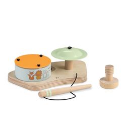 hauck Juguete Musical Bebe - Tambor Bebe para Alpha+ Beta+ y Arketa Play Tray - Juguete Musical Madera Desarrolla la Motricidad desde 10 meses - hauck Animals