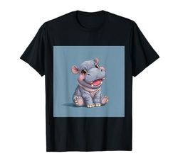 Lindo hipopótamo de Dibujos Animados hipopótamo Chibi Lindo Camiseta