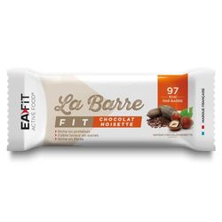 EAFIT LA BARRE FIT - Chocolat Noisette - 28 g - 33% de protéines - 98 Kcal par barre - Riche en protéines - Faible teneur en sucres - Riche en fibres