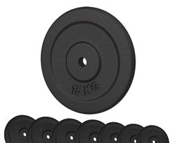 G5 HT SPORT Halterschijven van gietijzer voor fitnessstudio, gatdiameter 25 mm, afzonderlijk of per paar verkocht (0,5 tot 20 kg), compatibel met lange halters en halters, sterkte en duurzaamheid voor