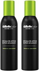 Gillette Labs Espuma de Afeitar Ligera de Rápido Aclarado para Hombre, Protege y Cuida la Piel, 240 ml (Paquete de 2)