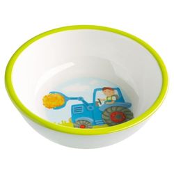 HABA 302819 - kom tractor, antislip kinderkom van melamine met tractormotief, vaatwasmachinebestendig, wit