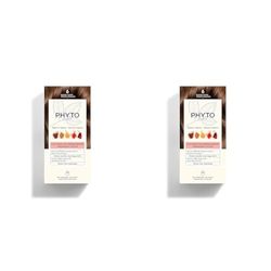 Phyto - Kit Coloration Permanente - 6 Blond Foncé - Pigments Végétaux - Sans Ammoniaque - Experts Coloristes - Tenue Longue Durée - Couvre 100% des Cheveux Blancs (Lot de 2)
