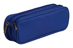 Clairefontaine 8478C Etui Basic (rechthoekig, 2 ritssluitingen, 22 x 7 x 8 cm, van textiel, robuust en praktisch), 1 stuk, op kleur gesorteerd