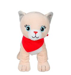 GIPSY Toys - Fun Kitties sonores Beige Foulard Rouge - Peluche pour Enfant - 071620