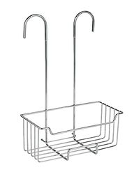 WENKO 23499100 Thermostat-shower caddy Milo - Hook-on shower rack, Stainless steel, 25 x 36 x 14 cm, Shiny