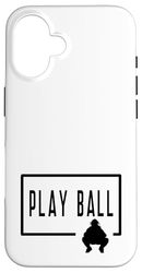 Play Ball Baseball Catcher Player Game Graphic Saying Case for iPhone 16