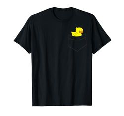 Pato de goma en el bolsillo lindo pato de goma Camiseta