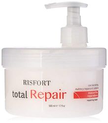 RISFORT Unisex Mascarilla Con Keratina TOTAL RISFORT REPAIR KERATIN MASK 500ML, Black, Only UK