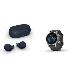 Jabra Elite 7 Active Auricolari In-Ear Bluetooth, Wireless Sport, Blu marino + Garmin fēnix 7S, Smartwatch, 42mm, Display 1,2", Touchscreen, Silver & Graphite