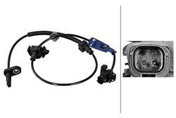 HELLA 6PU 358 217-101 Sensor Wheel Speed 2-Pin Cable 696 mm with Holder