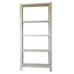Simon Rack Librería Estanteria Oficina, 2100x900x400 mm, 5 Alturas, Estilo Industrial, Metálicas, Blanco - Officlick