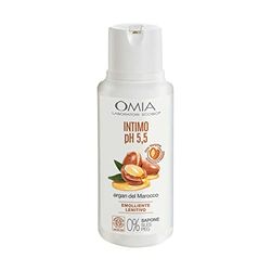 Omia, Intimo Eco Bio Con Olio di Argan del Marocco, Detergente Intimo, Azione Emolliente e Lenitiva, Ph 5.5, Senza Sapone, Formula Vegana, Dermatologicamente Testato - Flacone da 250 ml
