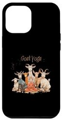 Carcasa para iPhone 12 Pro Max Divertida lección de yoga de cabra juntos