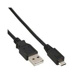 InLine 31730 Micro-USB 2.0 kabel, USB-A stekker naar Micro-B stekker, zwart, 3 m