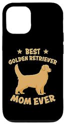 Carcasa para iPhone 12/12 Pro Best Golden Retriever Mom Ever Perros Golden Retriever